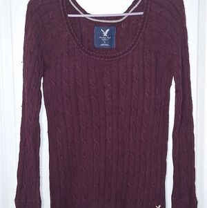 American Eagle y2k cable knit sweater